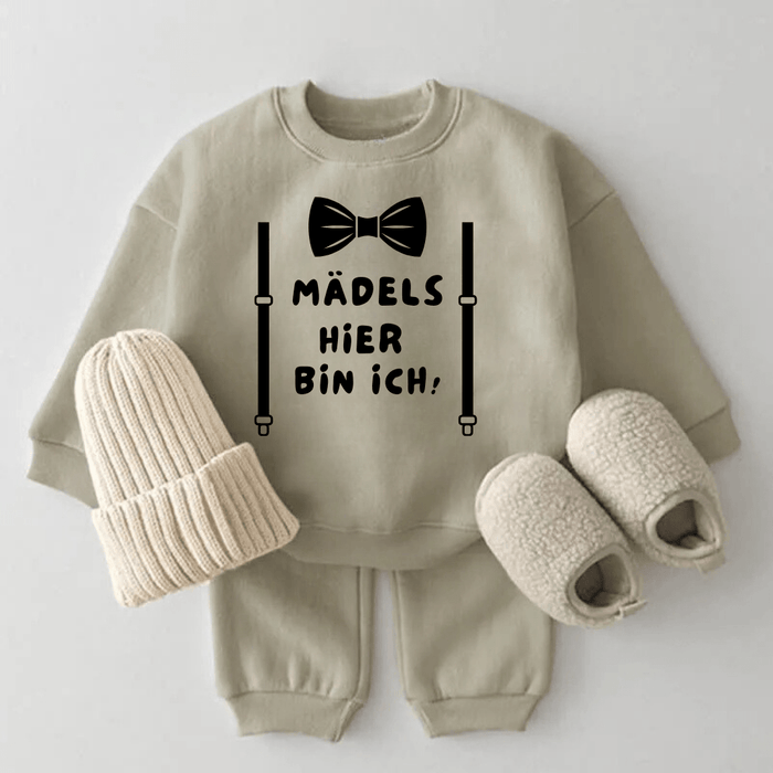 Mädels Hier Bin Ich! - Märchen Mode aus Bio - Baumwolle personalisierte geschenke Babyset & Bodys mit spruch & Geschenkideen für Neugeborene & 0–24 Monate & und perfekt als Geschenk zur Geburt