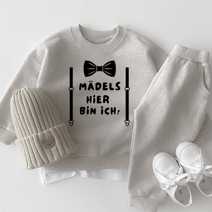 Mädels Hier Bin Ich! - Märchen Mode aus Bio - Baumwolle personalisierte geschenke Babyset & Bodys mit spruch & Geschenkideen für Neugeborene & 0–24 Monate & und perfekt als Geschenk zur Geburt