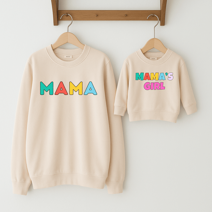 Mama und Mama's girl Matching - Märchen Mode aus Bio - Baumwolle personalisierte geschenke Babyset & Bodys mit spruch & Geschenkideen für Neugeborene & 0–24 Monate & und perfekt als Geschenk zur Geburt