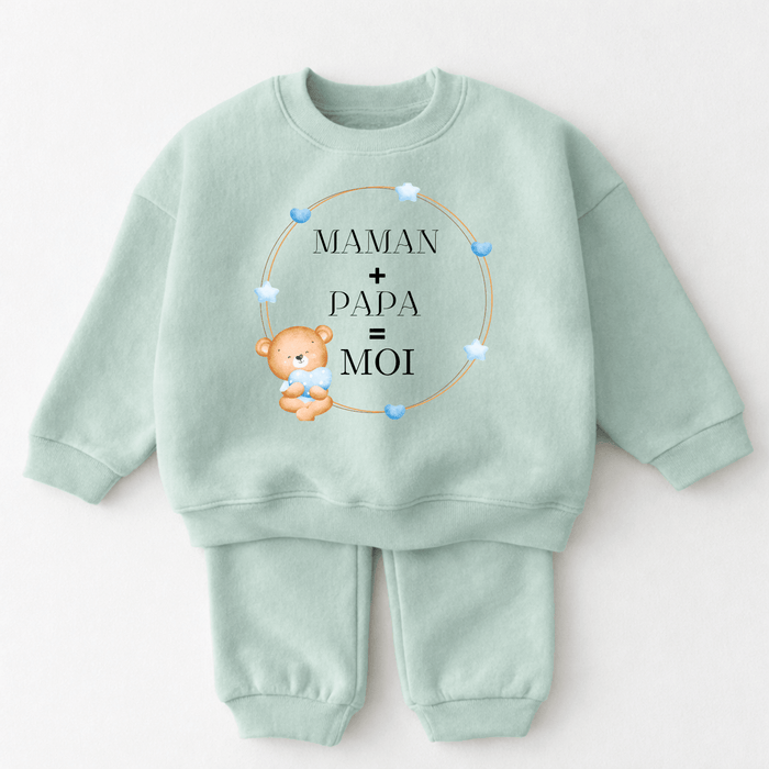 Maman + Papa = Moi - Märchen Mode aus Bio-Baumwolle personalisierte geschenke Babyset & Bodys mit spruch & Geschenkideen für Neugeborene & 0–24 Monate & und perfekt als Geschenk zur Geburt