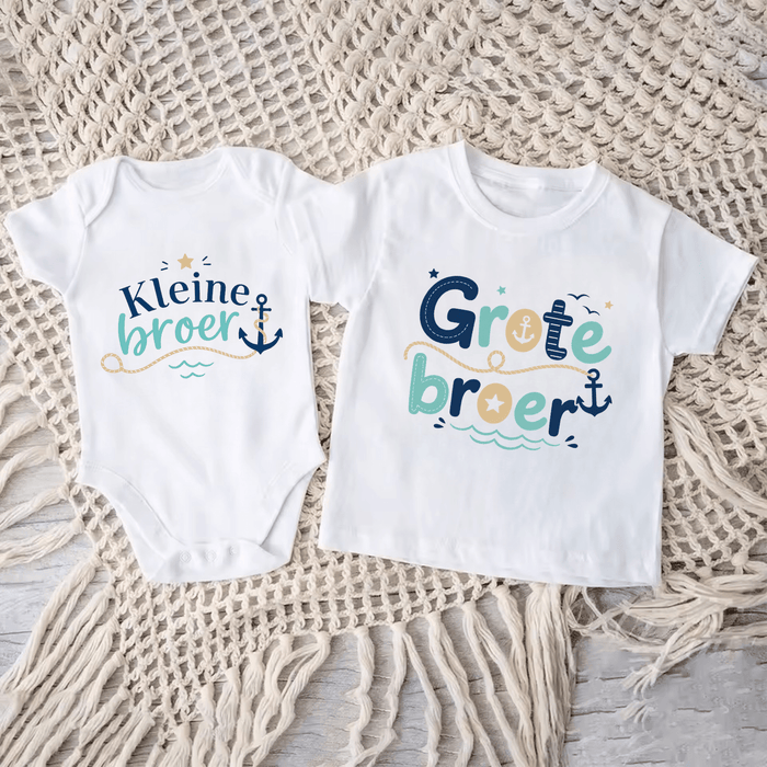 Matchande Bröder Hav - Märchen Mode aus Bio-Baumwolle personalisierte geschenke Babyset & Bodys mit spruch & Geschenkideen für Neugeborene & 0–24 Monate & und perfekt als Geschenk zur Geburt
