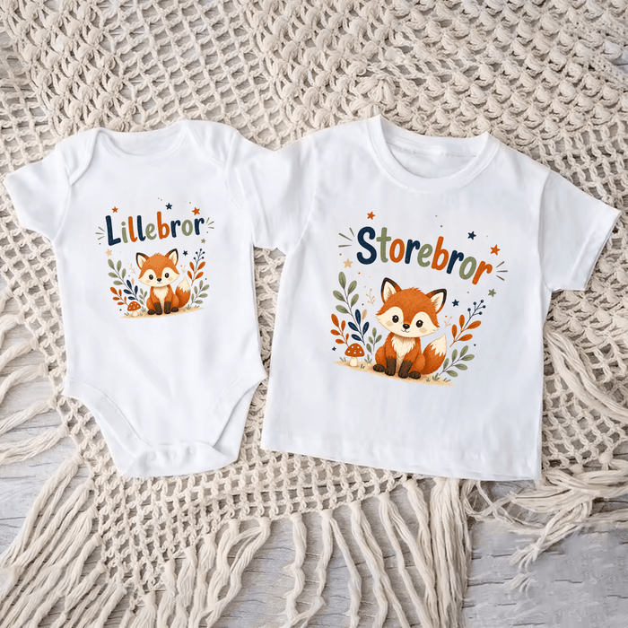 Matchande Bröder Räv - Märchen Mode aus Bio-Baumwolle personalisierte geschenke Babyset & Bodys mit spruch & Geschenkideen für Neugeborene & 0–24 Monate & und perfekt als Geschenk zur Geburt