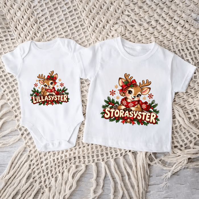 Matchande julset för storasyster och lillasyster - Märchen Mode aus Bio-Baumwolle personalisierte geschenke Babyset & Bodys mit spruch & Geschenkideen für Neugeborene & 0–24 Monate & und perfekt als Geschenk zur Geburt