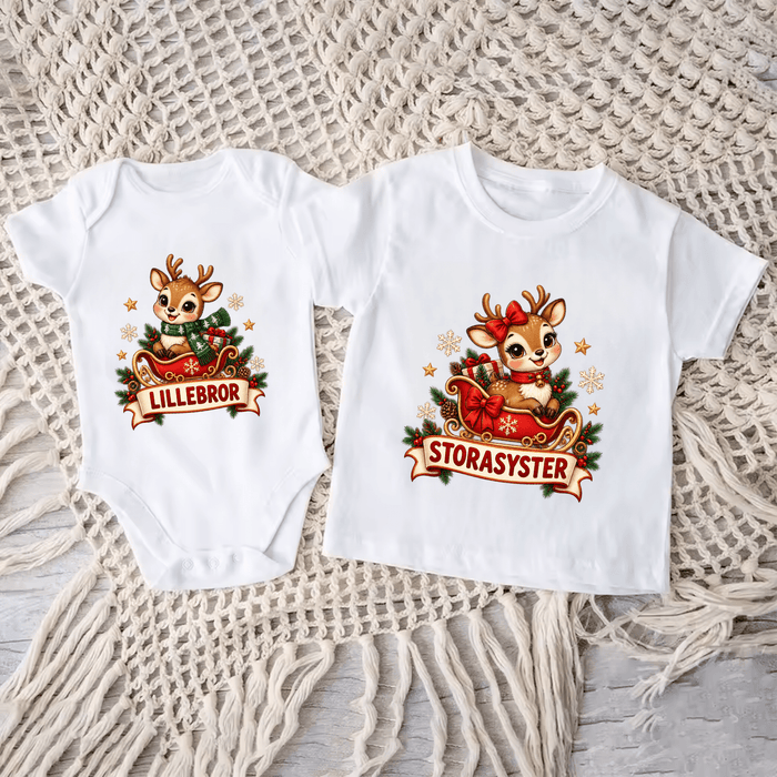 Matchande julset för storasyster och lillebror - Märchen Mode aus Bio-Baumwolle personalisierte geschenke Babyset & Bodys mit spruch & Geschenkideen für Neugeborene & 0–24 Monate & und perfekt als Geschenk zur Geburt