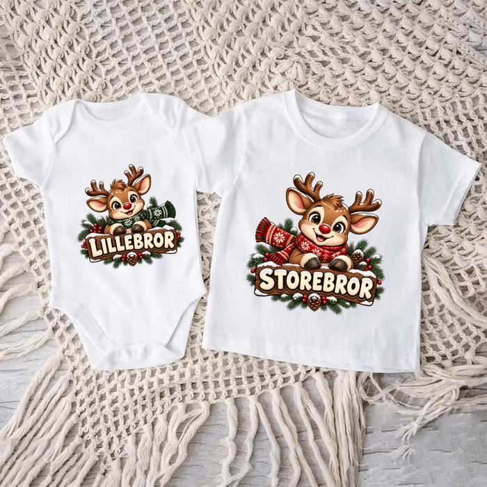 Matchande julset för storebror och lillebror - Märchen Mode aus Bio-Baumwolle personalisierte geschenke Babyset & Bodys mit spruch & Geschenkideen für Neugeborene & 0–24 Monate & und perfekt als Geschenk zur Geburt