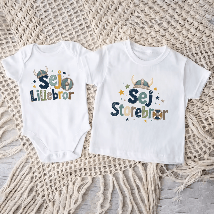 Matchende Brødre Sæt - Märchen Mode aus Bio-Baumwolle personalisierte geschenke Babyset & Bodys mit spruch & Geschenkideen für Neugeborene & 0–24 Monate & und perfekt als Geschenk zur Geburt