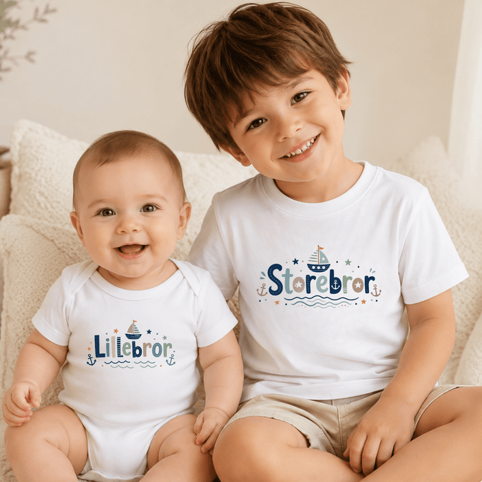 Matchende Brødre Sæt II - Märchen Mode aus Bio-Baumwolle personalisierte geschenke Babyset & Bodys mit spruch & Geschenkideen für Neugeborene & 0–24 Monate & und perfekt als Geschenk zur Geburt