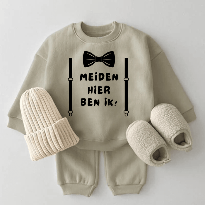Meiden hier ben ik! - Märchen Mode aus Bio - Baumwolle personalisierte geschenke Babyset & Bodys mit spruch & Geschenkideen für Neugeborene & 0–24 Monate & und perfekt als Geschenk zur Geburt