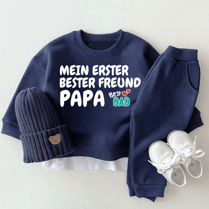 Mein erster bester Freund Papa - Märchen Mode aus Bio - Baumwolle personalisierte geschenke Babyset & Bodys mit spruch & Geschenkideen für Neugeborene & 0–24 Monate & und perfekt als Geschenk zur Geburt