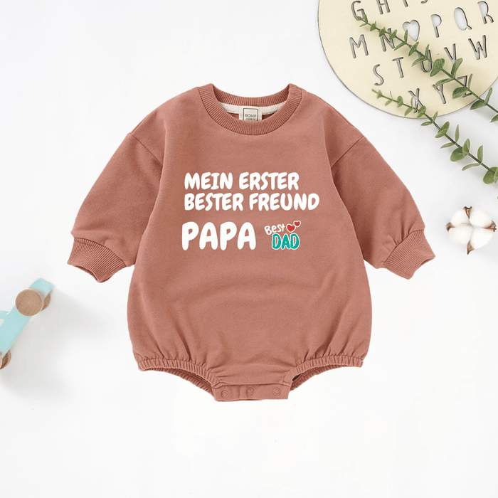 Mein erster bester Freund Papa Strampler - Märchen Mode aus Bio - Baumwolle personalisierte geschenke Babyset & Bodys mit spruch & Geschenkideen für Neugeborene & 0–24 Monate & und perfekt als Geschenk zur Geburt