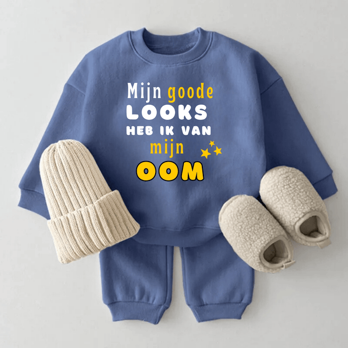 Mein gutes Aussehen habe ich von meinem ONKEL - Märchen Mode aus Bio - Baumwolle personalisierte geschenke Babyset & Bodys mit spruch & Geschenkideen für Neugeborene & 0–24 Monate & und perfekt als Geschenk zur Geburt