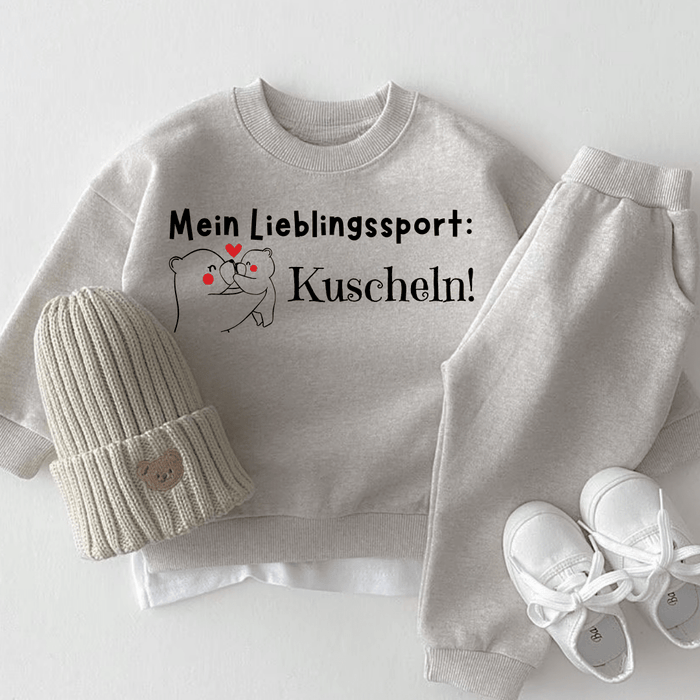 Mein Lieblingssport: Kuscheln! - Märchen Mode aus Bio - Baumwolle personalisierte geschenke Babyset & Bodys mit spruch & Geschenkideen für Neugeborene & 0–24 Monate & und perfekt als Geschenk zur Geburt