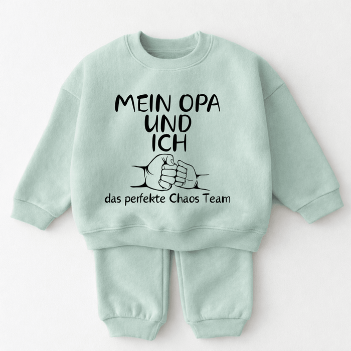 Mein Opa und ich das perfekte Chaos - Team - Märchen Mode aus Bio - Baumwolle personalisierte geschenke Babyset & Bodys mit spruch & Geschenkideen für Neugeborene & 0–24 Monate & und perfekt als Geschenk zur Geburt