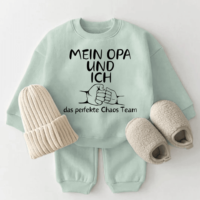 Mein Opa und ich das perfekte Chaos - Team - Märchen Mode aus Bio - Baumwolle personalisierte geschenke Babyset & Bodys mit spruch & Geschenkideen für Neugeborene & 0–24 Monate & und perfekt als Geschenk zur Geburt