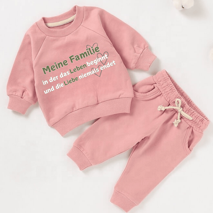 Meine Familie in der das beginnt Leben und die niemals endet Liebe - Märchen Mode aus Bio - Baumwolle personalisierte geschenke Babyset & Bodys mit spruch & Geschenkideen für Neugeborene & 0–24 Monate & und perfekt als Geschenk zur Geburt