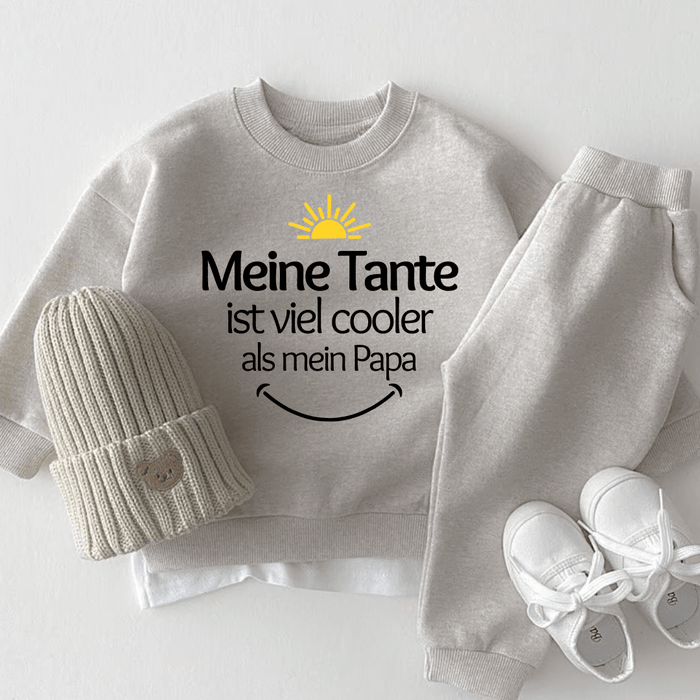 Meine Tante ist viel cooler als mein Papa - Märchen Mode aus Bio - Baumwolle personalisierte geschenke Babyset & Bodys mit spruch & Geschenkideen für Neugeborene & 0–24 Monate & und perfekt als Geschenk zur Geburt