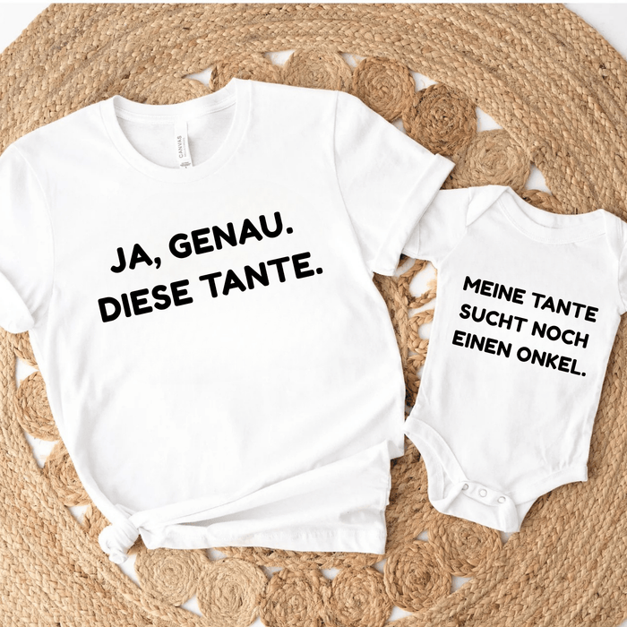Meine Tante sucht noch einen Onkel. - Märchen Mode aus Bio - Baumwolle personalisierte geschenke Babyset & Bodys mit spruch & Geschenkideen für Neugeborene & 0–24 Monate & und perfekt als Geschenk zur Geburt