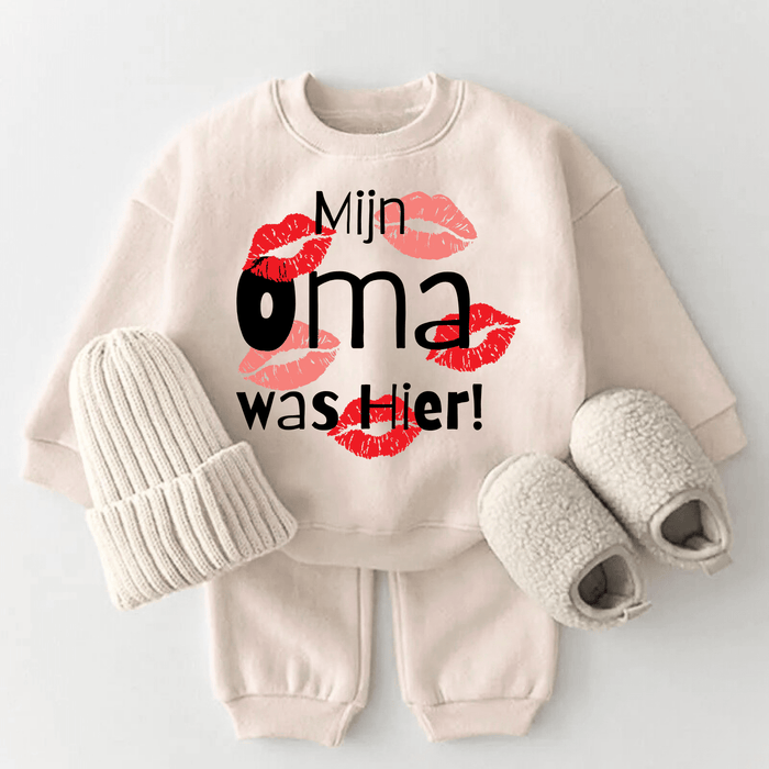 Mijn Oma was Hier! - Märchen Mode aus Bio - Baumwolle personalisierte geschenke Babyset & Bodys mit spruch & Geschenkideen für Neugeborene & 0–24 Monate & und perfekt als Geschenk zur Geburt