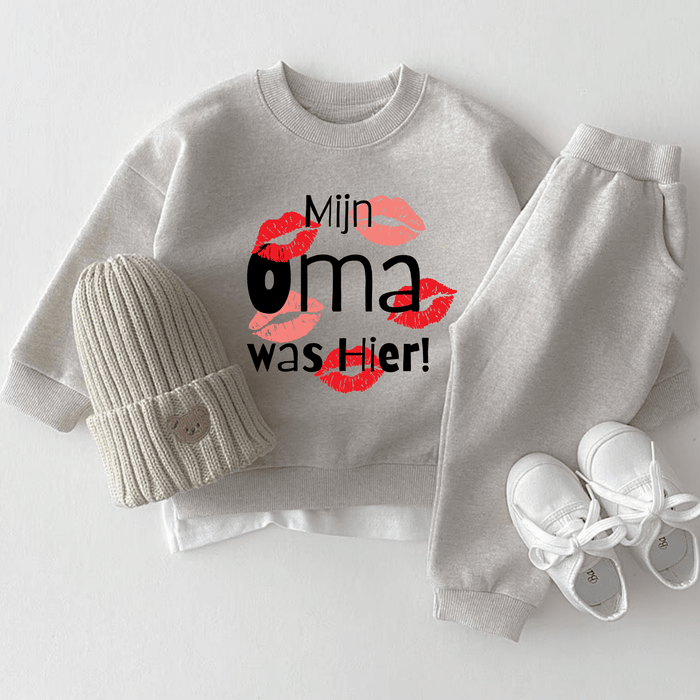 Mijn Oma was Hier! - Märchen Mode aus Bio - Baumwolle personalisierte geschenke Babyset & Bodys mit spruch & Geschenkideen für Neugeborene & 0–24 Monate & und perfekt als Geschenk zur Geburt