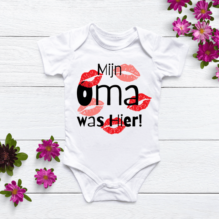 Mijn Oma was Hier! Body - Märchen Mode aus Bio - Baumwolle personalisierte geschenke Babyset & Bodys mit spruch & Geschenkideen für Neugeborene & 0–24 Monate & und perfekt als Geschenk zur Geburt