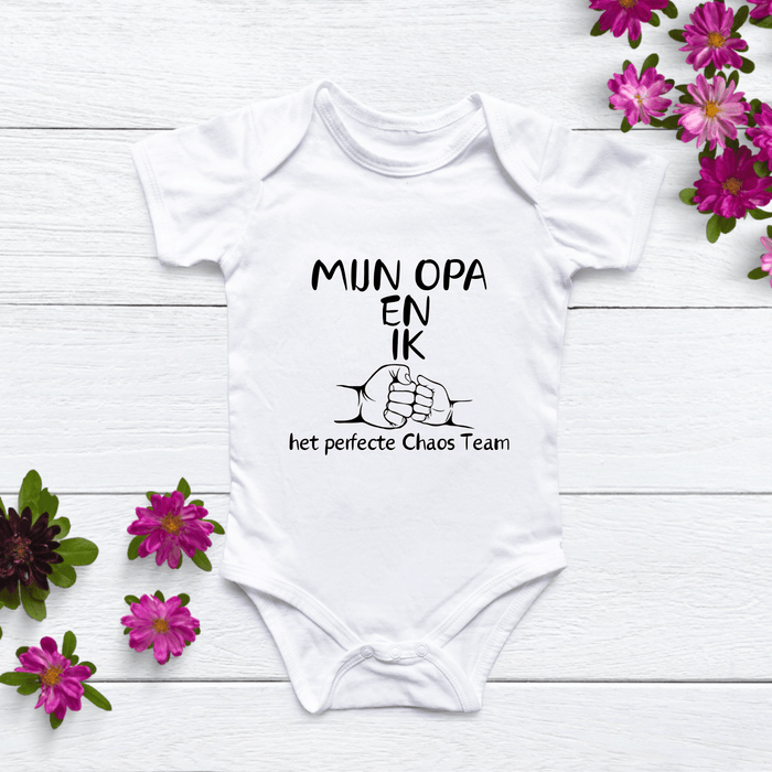 mijn Opa en ik het perfecte Chaos Team Body - Märchen Mode aus Bio - Baumwolle personalisierte geschenke Babyset & Bodys mit spruch & Geschenkideen für Neugeborene & 0–24 Monate & und perfekt als Geschenk zur Geburt