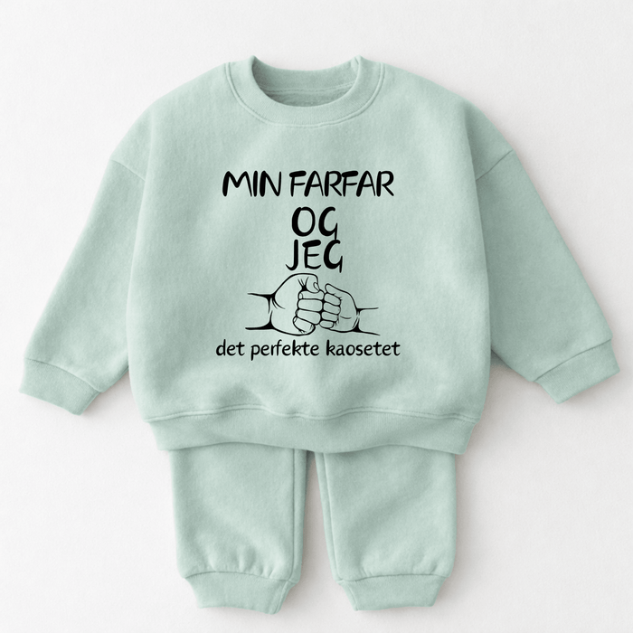 Min farfar Og jeg det perfekte kaosetet - Märchen Mode aus Bio-Baumwolle personalisierte geschenke Babyset & Bodys mit spruch & Geschenkideen für Neugeborene & 0–24 Monate & und perfekt als Geschenk zur Geburt