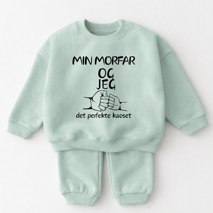 Min Morfar Og jeg det perfekte kaosetet - Märchen Mode aus Bio-Baumwolle personalisierte geschenke Babyset & Bodys mit spruch & Geschenkideen für Neugeborene & 0–24 Monate & und perfekt als Geschenk zur Geburt