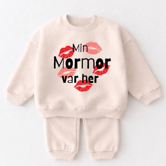 Min Mormor var her - Märchen Mode aus Bio - Baumwolle personalisierte geschenke Babyset & Bodys mit spruch & Geschenkideen für Neugeborene & 0–24 Monate & und perfekt als Geschenk zur Geburt