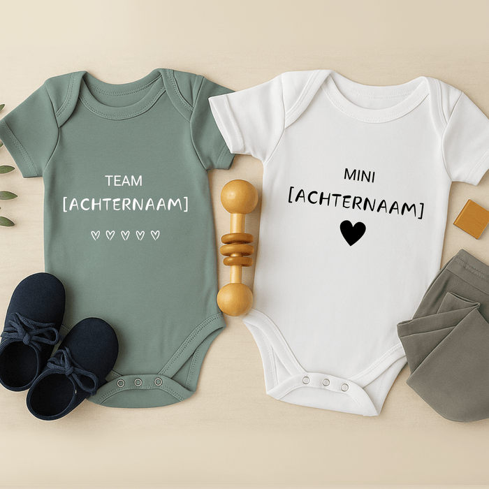 Mini & Team Acternaam Body 2er Set - Märchen Mode aus Bio - Baumwolle personalisierte geschenke Babyset & Bodys mit spruch & Geschenkideen für Neugeborene & 0–24 Monate & und perfekt als Geschenk zur Geburt