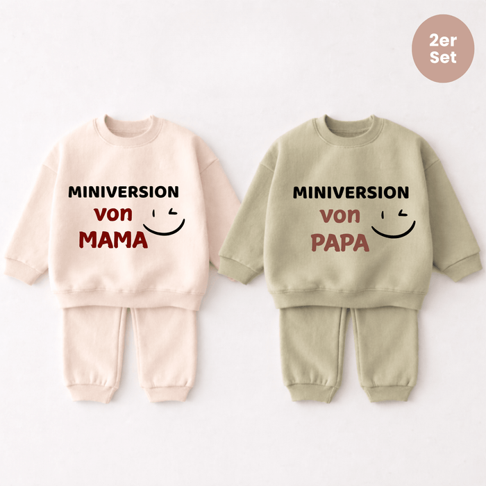 MINIVERSION von 'Mama, PAPA' 2er set - Märchen Mode aus Bio - Baumwolle personalisierte geschenke Babyset & Bodys mit spruch & Geschenkideen für Neugeborene & 0–24 Monate & und perfekt als Geschenk zur Geburt