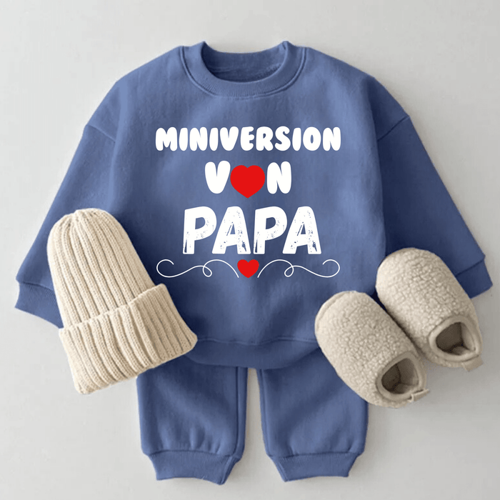 MINIVERSION VON PAPA - Märchen Mode aus Bio - Baumwolle personalisierte geschenke Babyset & Bodys mit spruch & Geschenkideen für Neugeborene & 0–24 Monate & und perfekt als Geschenk zur Geburt