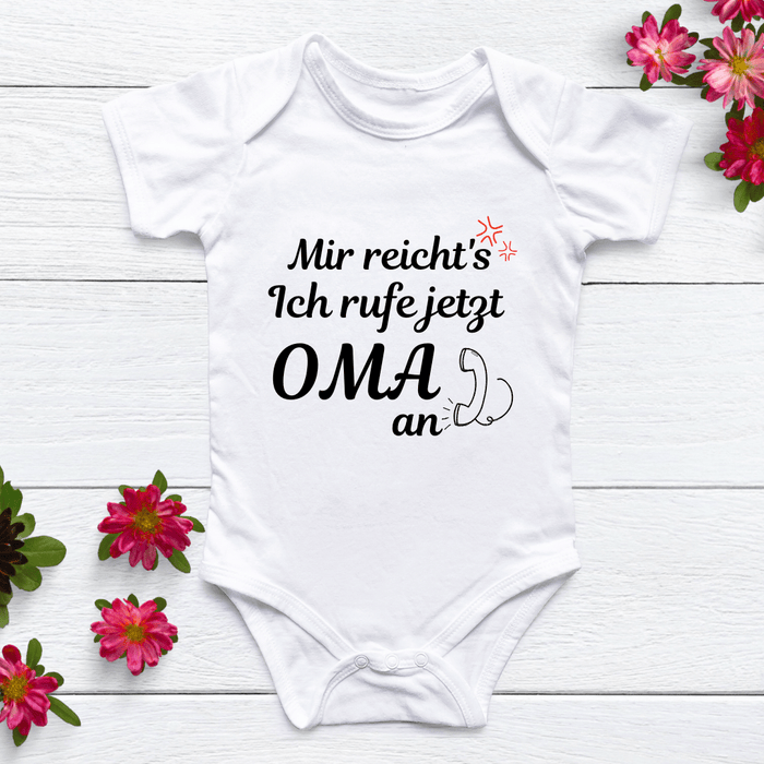 Mir reicht's Ich rufe jetzt OMA an - Märchen Mode aus Bio - Baumwolle personalisierte geschenke Babyset & Bodys mit spruch & Geschenkideen für Neugeborene & 0–24 Monate & und perfekt als Geschenk zur Geburt