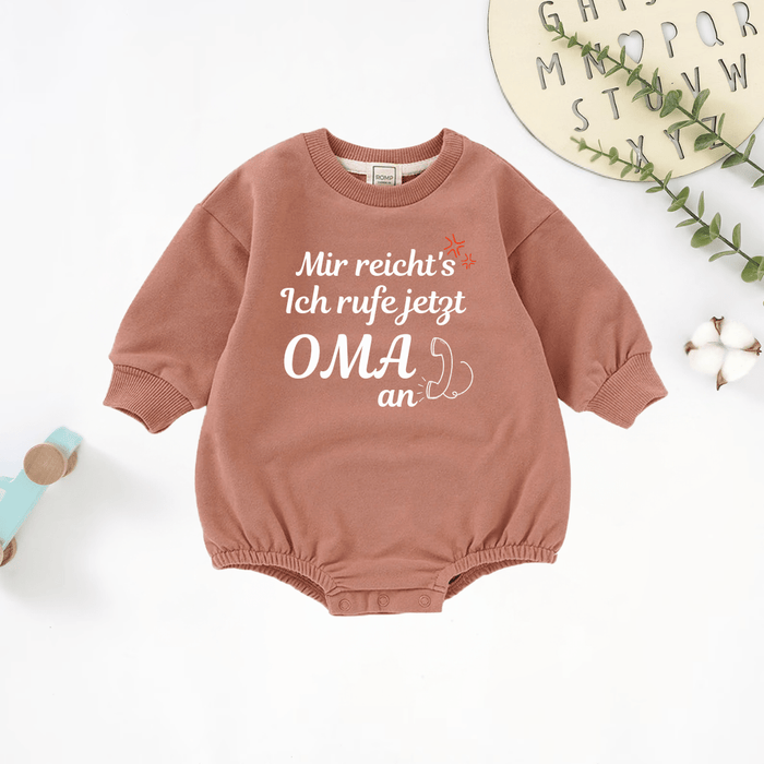 Mir reicht's Ich rufe jetzt OMA an Strampler - Märchen Mode aus Bio - Baumwolle personalisierte geschenke Babyset & Bodys mit spruch & Geschenkideen für Neugeborene & 0–24 Monate & und perfekt als Geschenk zur Geburt