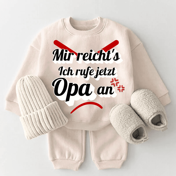 Mir reicht's Ich rufe jetzt Opa an !!! - Märchen Mode aus Bio - Baumwolle personalisierte geschenke Babyset & Bodys mit spruch & Geschenkideen für Neugeborene & 0–24 Monate & und perfekt als Geschenk zur Geburt