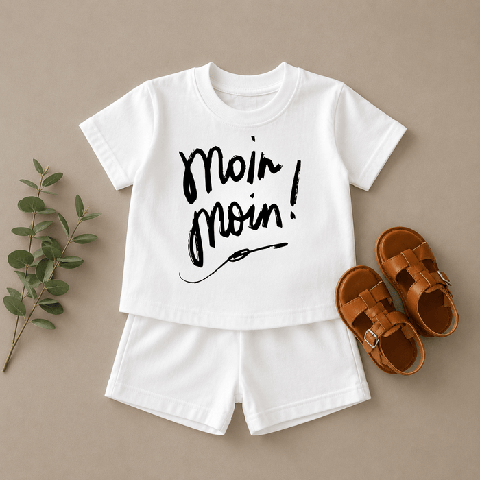 Moin Moin - shortset - Märchen Mode aus Bio - Baumwolle personalisierte geschenke Babyset & Bodys mit spruch & Geschenkideen für Neugeborene & 0–24 Monate & und perfekt als Geschenk zur Geburt