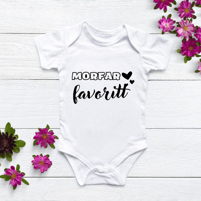 Morfar favoritt Body - Märchen Mode aus Bio-Baumwolle personalisierte geschenke Babyset & Bodys mit spruch & Geschenkideen für Neugeborene & 0–24 Monate & und perfekt als Geschenk zur Geburt
