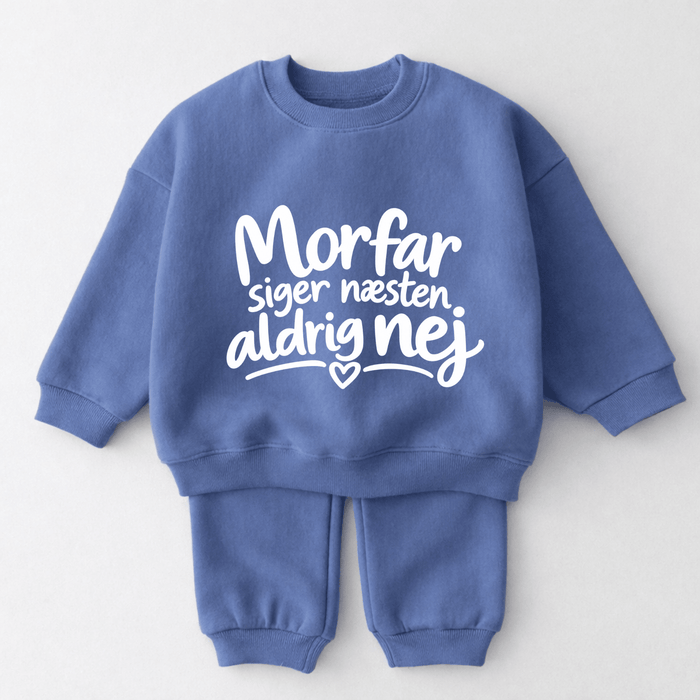 Morfar siger næsten aldrig nej - Märchen Mode aus Bio-Baumwolle personalisierte geschenke Babyset & Bodys mit spruch & Geschenkideen für Neugeborene & 0–24 Monate & und perfekt als Geschenk zur Geburt