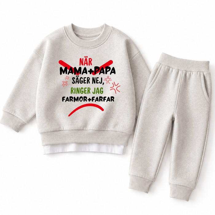När Mama+Papa Säger nej, Ringer jag Farmor+Farfar - Märchen Mode aus Bio-Baumwolle personalisierte geschenke Babyset & Bodys mit spruch & Geschenkideen für Neugeborene & 0–24 Monate & und perfekt als Geschenk zur Geburt