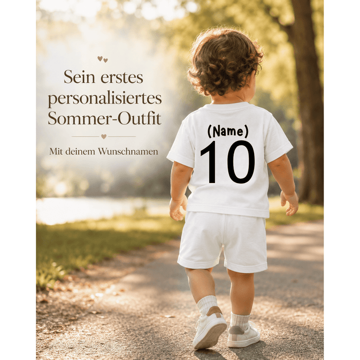 Name & Nummer - shortset - Märchen Mode aus Bio - Baumwolle personalisierte geschenke Babyset & Bodys mit spruch & Geschenkideen für Neugeborene & 0–24 Monate & und perfekt als Geschenk zur Geburt