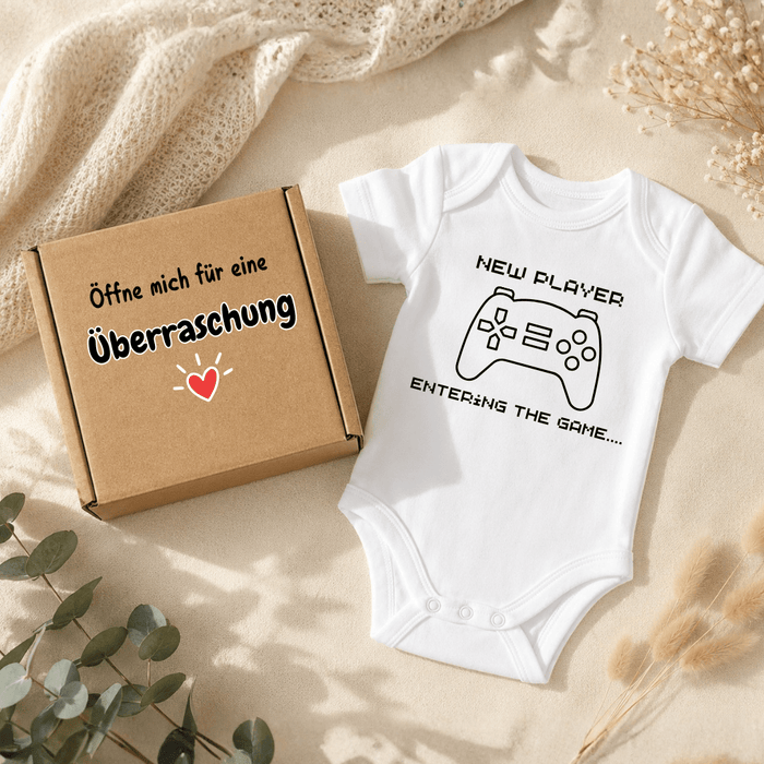 New player has entered the game.... - Schwangerschaftsverkündung - Märchen Mode aus Bio - Baumwolle personalisierte geschenke Babyset & Bodys mit spruch & Geschenkideen für Neugeborene & 0–24 Monate & und perfekt als Geschenk zur Geburt