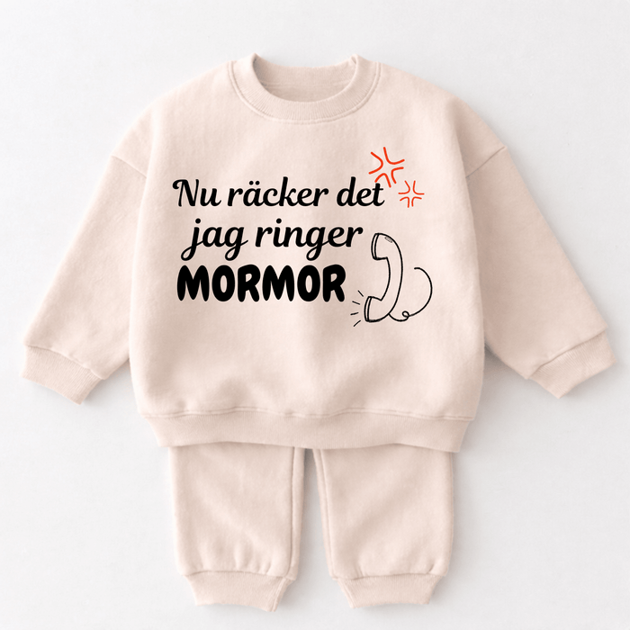 Nu räcker det jag ringer Mormor - Märchen Mode aus Bio-Baumwolle personalisierte geschenke Babyset & Bodys mit spruch & Geschenkideen für Neugeborene & 0–24 Monate & und perfekt als Geschenk zur Geburt