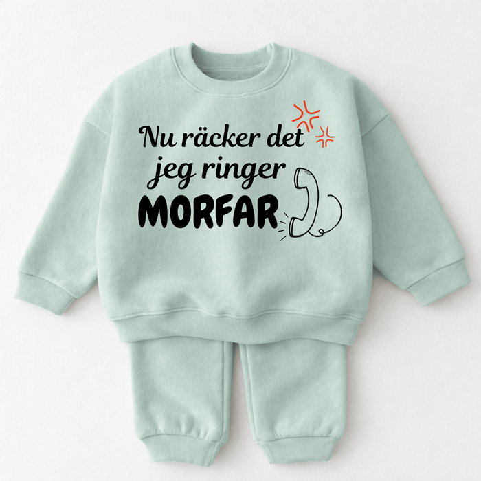 Nu räcker det jeg ringer Morfar - Märchen Mode aus Bio-Baumwolle personalisierte geschenke Babyset & Bodys mit spruch & Geschenkideen für Neugeborene & 0–24 Monate & und perfekt als Geschenk zur Geburt