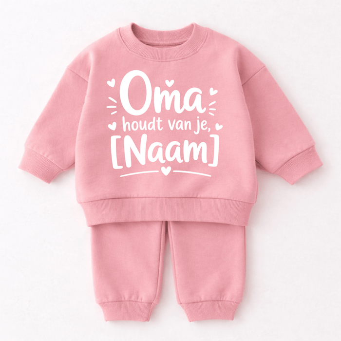Oma houdt van je, [Naam] - Märchen Mode aus Bio-Baumwolle personalisierte geschenke Babyset & Bodys mit spruch & Geschenkideen für Neugeborene & 0–24 Monate & und perfekt als Geschenk zur Geburt