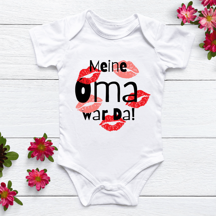 Oma Meine war Da ! - Märchen Mode aus Bio - Baumwolle personalisierte geschenke Babyset & Bodys mit spruch & Geschenkideen für Neugeborene & 0–24 Monate & und perfekt als Geschenk zur Geburt