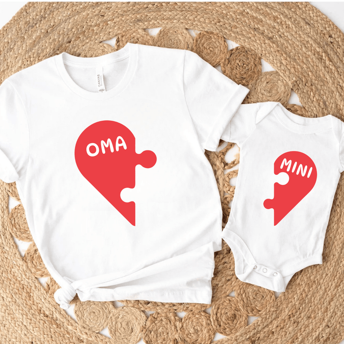 Oma & Mini - Märchen Mode aus Bio - Baumwolle personalisierte geschenke Babyset & Bodys mit spruch & Geschenkideen für Neugeborene & 0–24 Monate & und perfekt als Geschenk zur Geburt