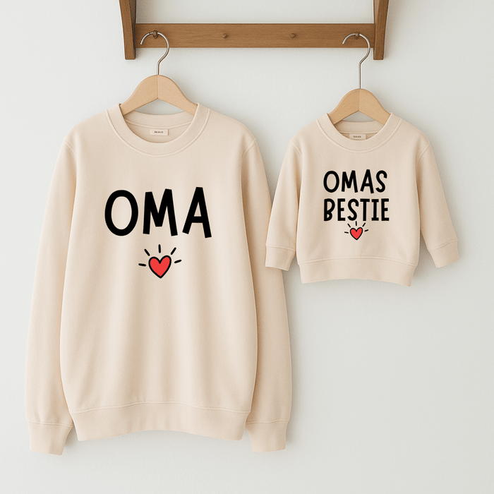 Oma & Omas bestie - Märchen Mode aus Bio - Baumwolle personalisierte geschenke Babyset & Bodys mit spruch & Geschenkideen für Neugeborene & 0–24 Monate & und perfekt als Geschenk zur Geburt
