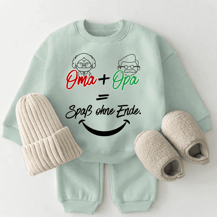 Oma+Opa = Spaß ohne Ende. - Märchen Mode aus Bio - Baumwolle personalisierte geschenke Babyset & Bodys mit spruch & Geschenkideen für Neugeborene & 0–24 Monate & und perfekt als Geschenk zur Geburt