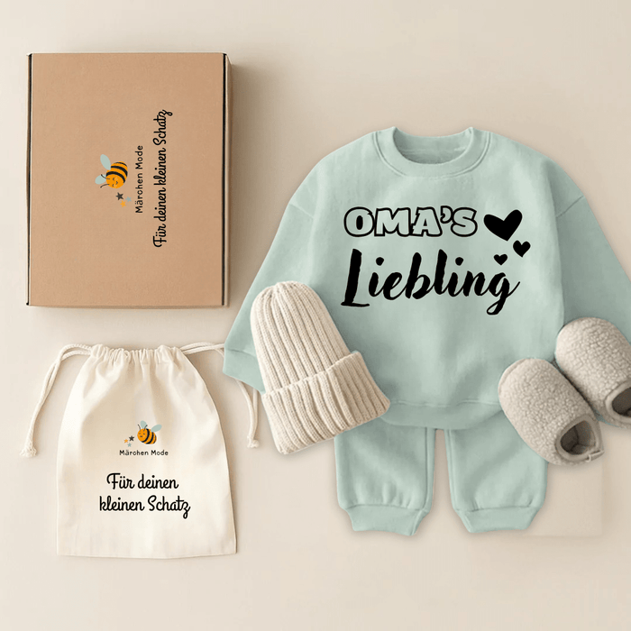 Oma’s Liebling - Märchen Mode aus Bio - Baumwolle personalisierte geschenke Babyset & Bodys mit spruch & Geschenkideen für Neugeborene & 0–24 Monate & und perfekt als Geschenk zur Geburt