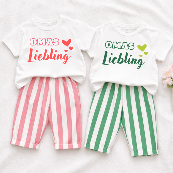 Omas Liebling - Sommer set - Märchen Mode aus Bio-Baumwolle personalisierte geschenke Babyset & Bodys mit spruch & Geschenkideen für Neugeborene & 0–24 Monate & und perfekt als Geschenk zur Geburt