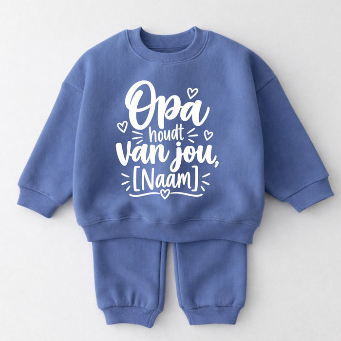Opa houdt van jou, [Naam] - Märchen Mode aus Bio-Baumwolle personalisierte geschenke Babyset & Bodys mit spruch & Geschenkideen für Neugeborene & 0–24 Monate & und perfekt als Geschenk zur Geburt